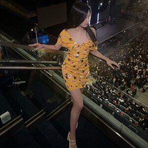 Self portrait Floral Yellow Dress